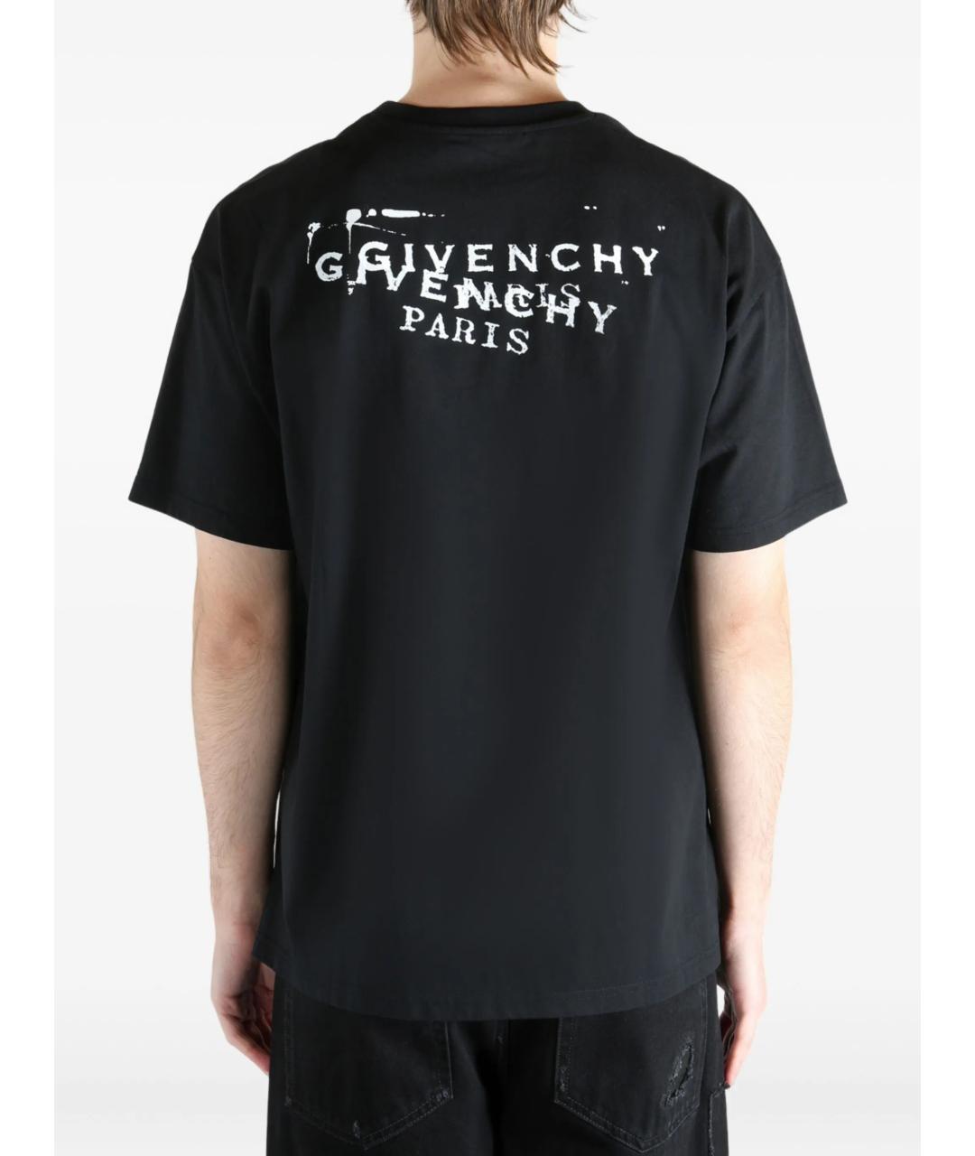 GIVENCHY Черная хлопковая футболка, фото 4
