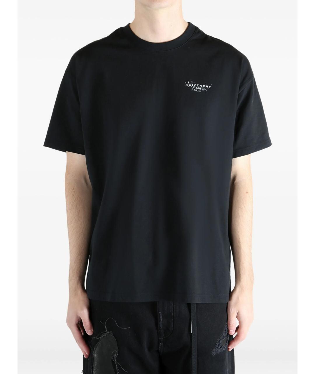 GIVENCHY Черная хлопковая футболка, фото 2