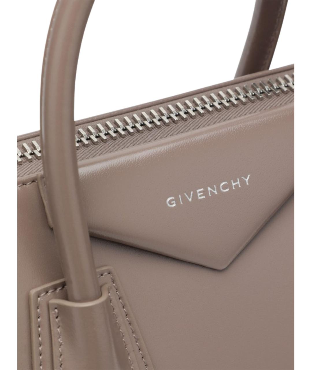GIVENCHY Коричневая кожаная сумка тоут, фото 4