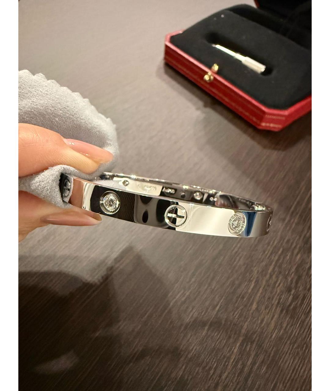 CARTIER Белый браслет из белого золота, фото 9