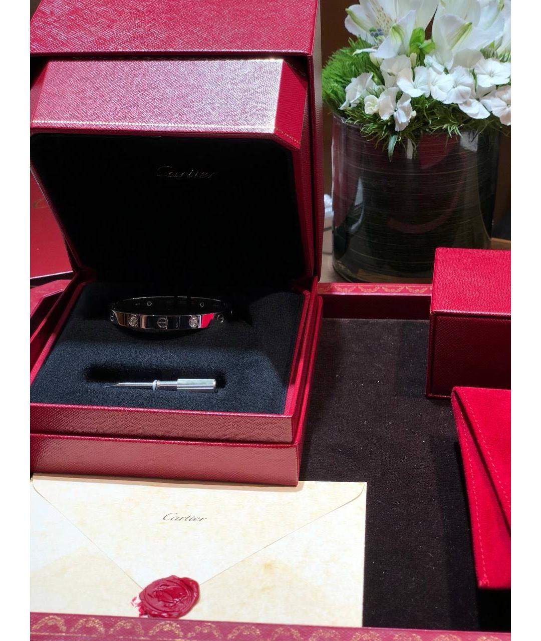 CARTIER Белый браслет из белого золота, фото 5