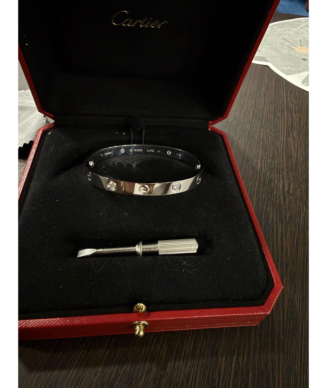 CARTIER Белый браслет из белого золота, фото 2