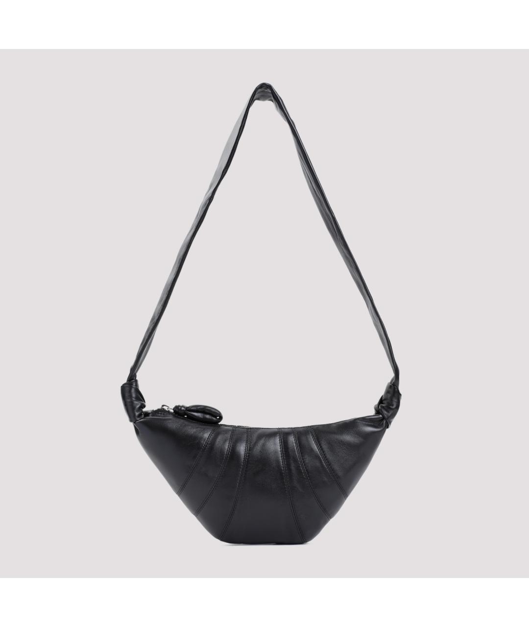 LEMAIRE Черная кожаная сумка через плечо, фото 3