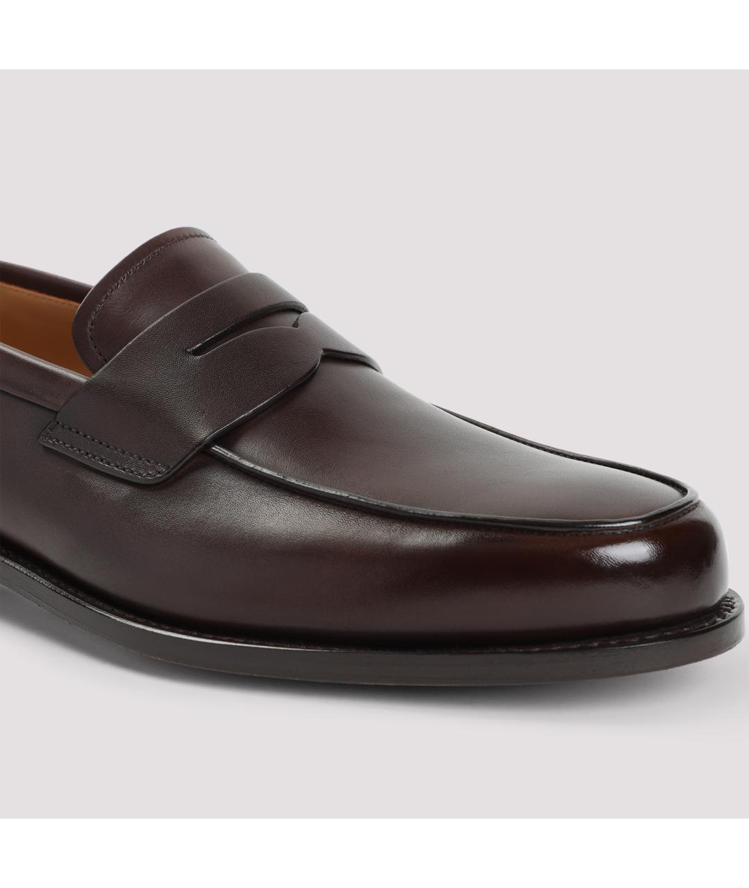 CHURCH'S Коричневые кожаные лоферы, фото 6