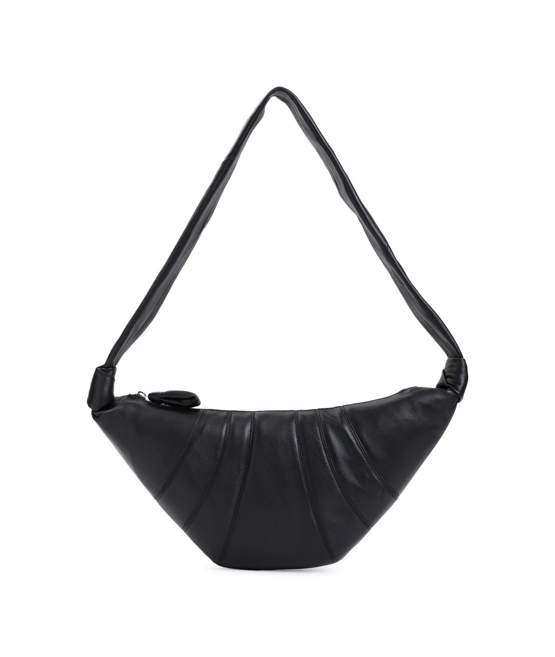 LEMAIRE Черная кожаная сумка через плечо, фото 1