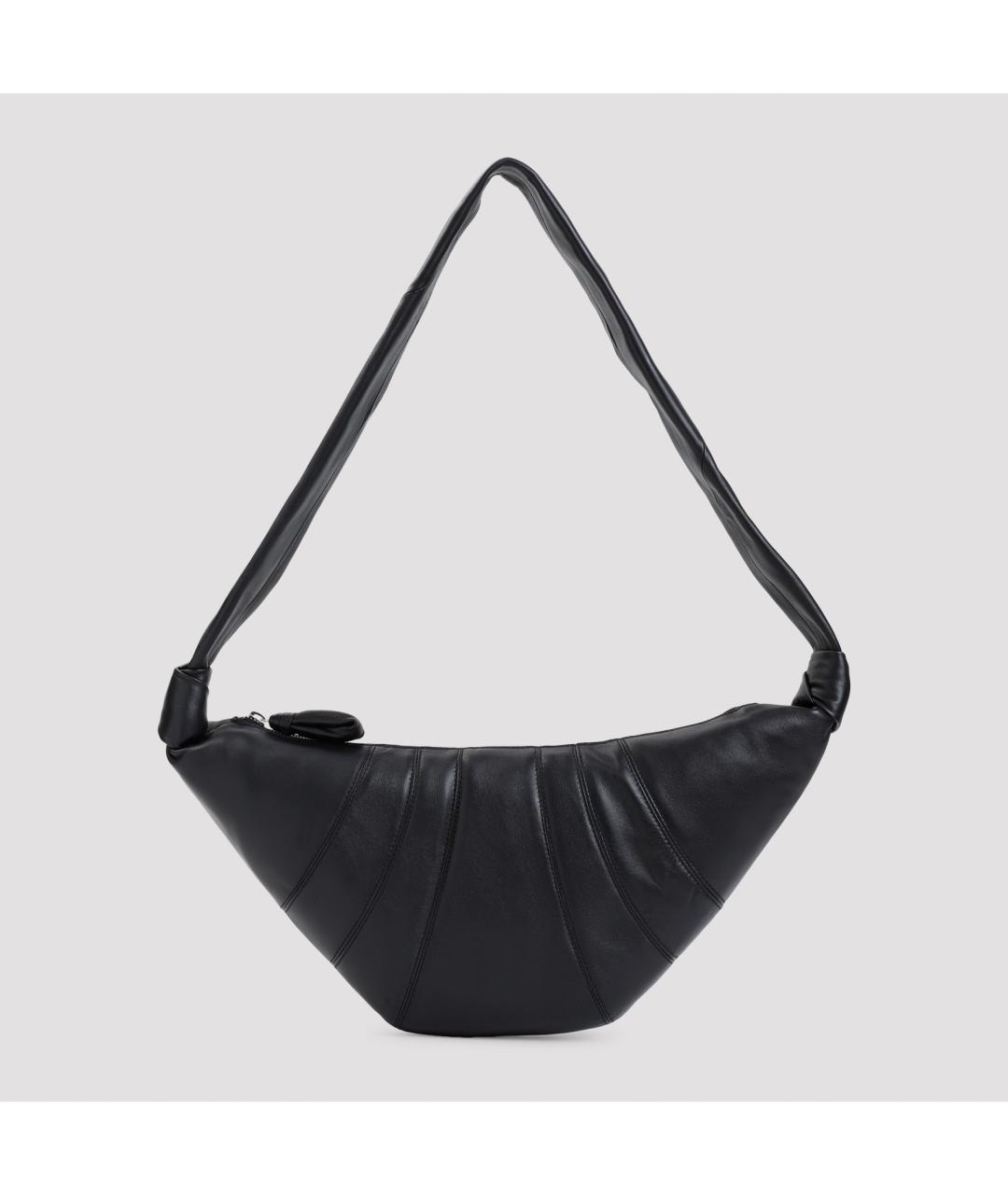 LEMAIRE Черная кожаная сумка через плечо, фото 2