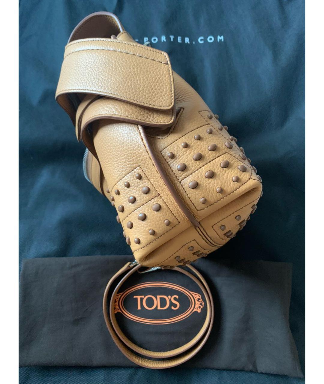 TOD'S Коричневая кожаная сумка через плечо, фото 8