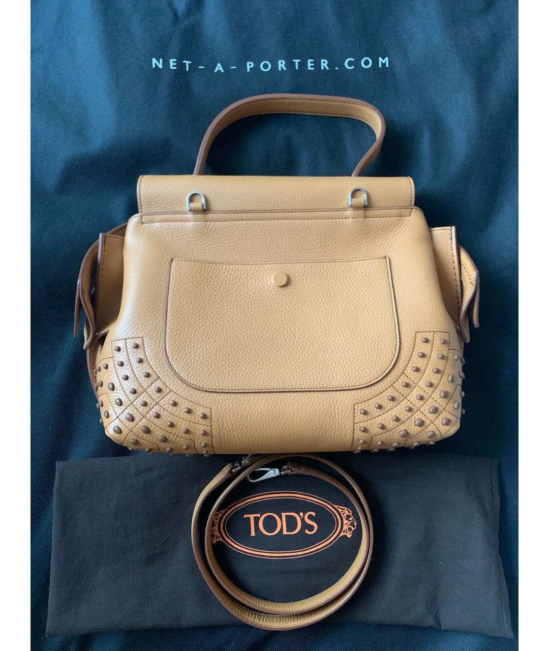 TOD'S Коричневая кожаная сумка через плечо, фото 7