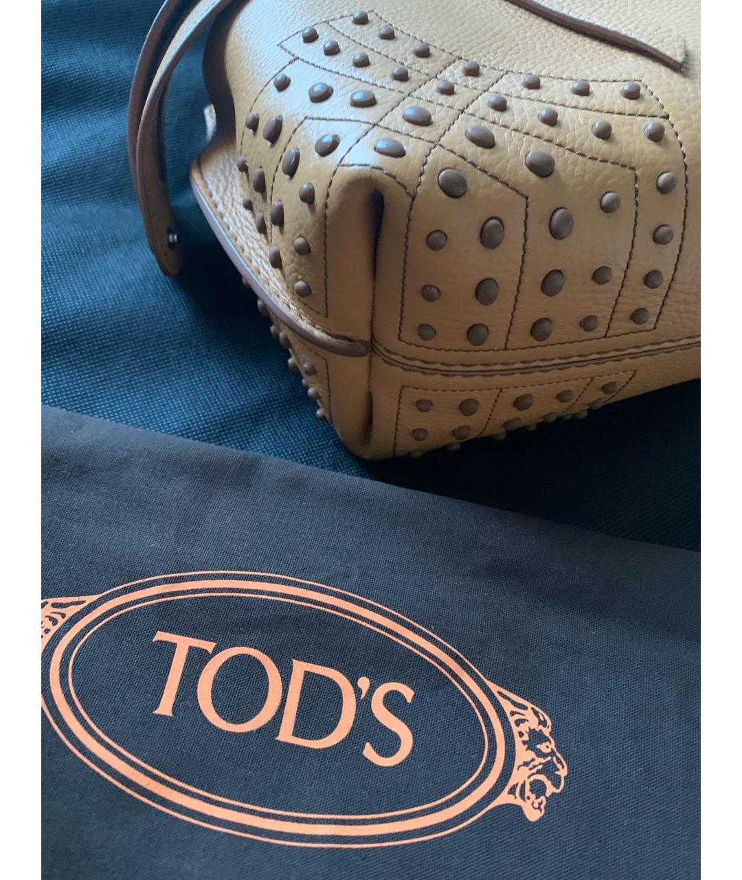 TOD'S Коричневая кожаная сумка через плечо, фото 5
