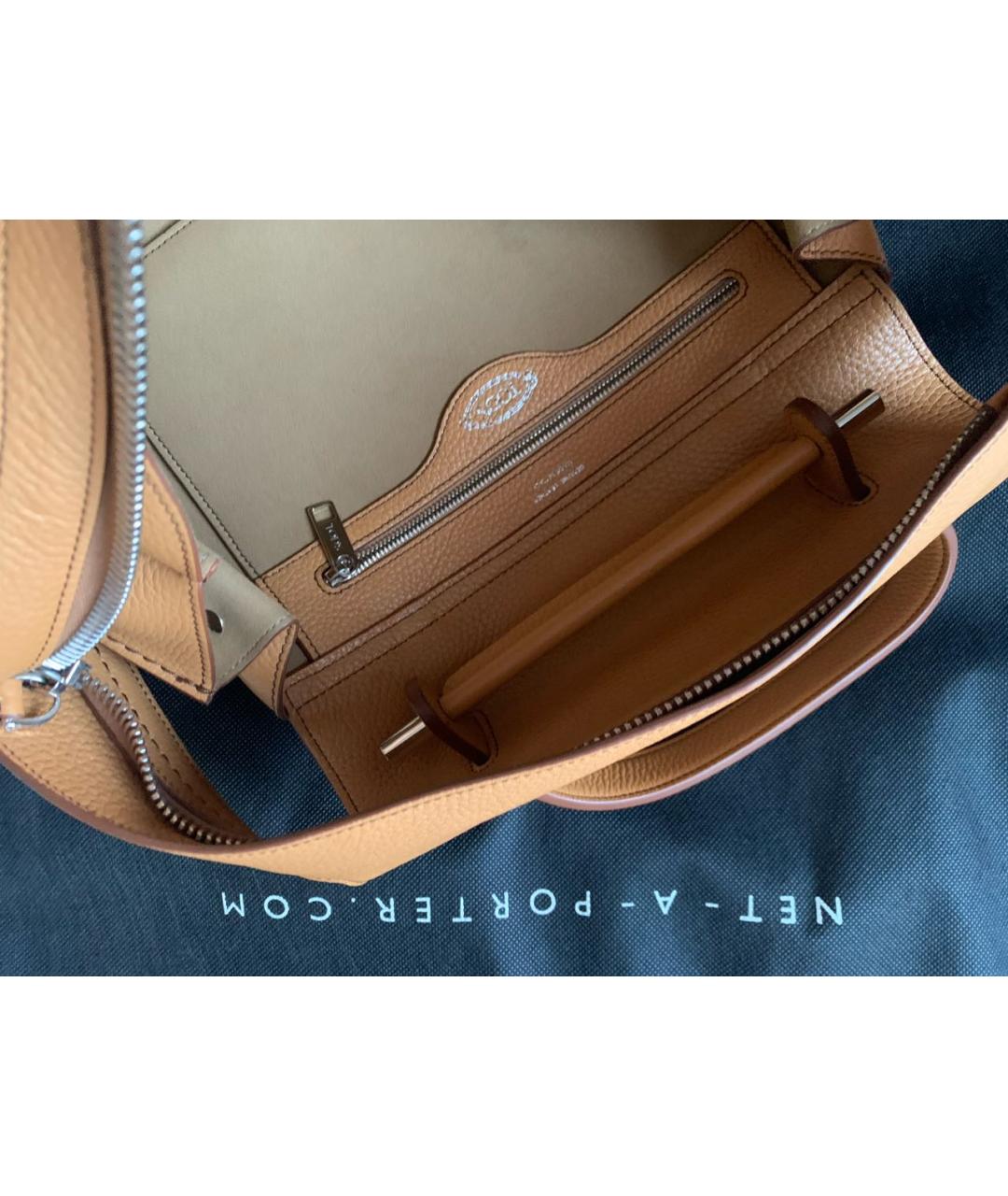 TOD'S Коричневая кожаная сумка через плечо, фото 6