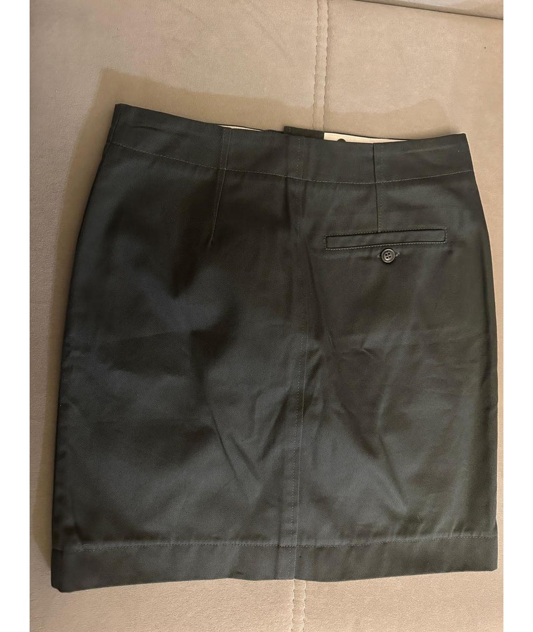 GIVENCHY Антрацитовая хлопковая юбка мини, фото 3