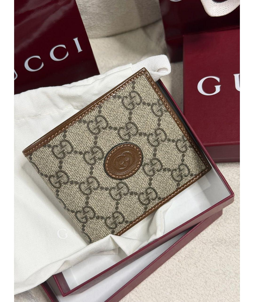 GUCCI Коричневый кошелек, фото 2