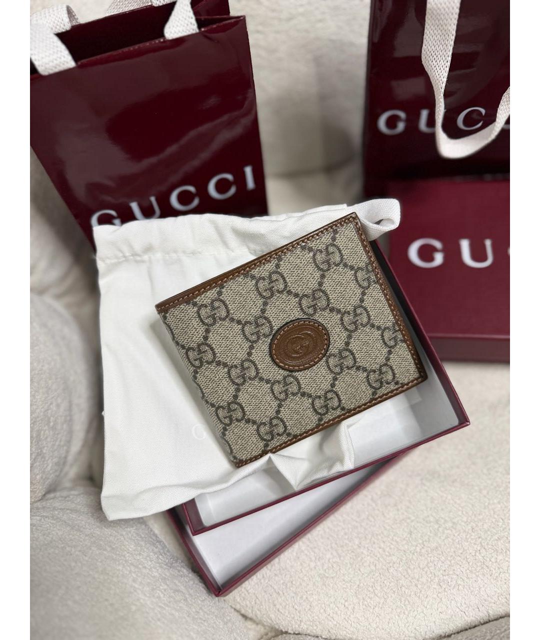 GUCCI Коричневый кошелек, фото 4