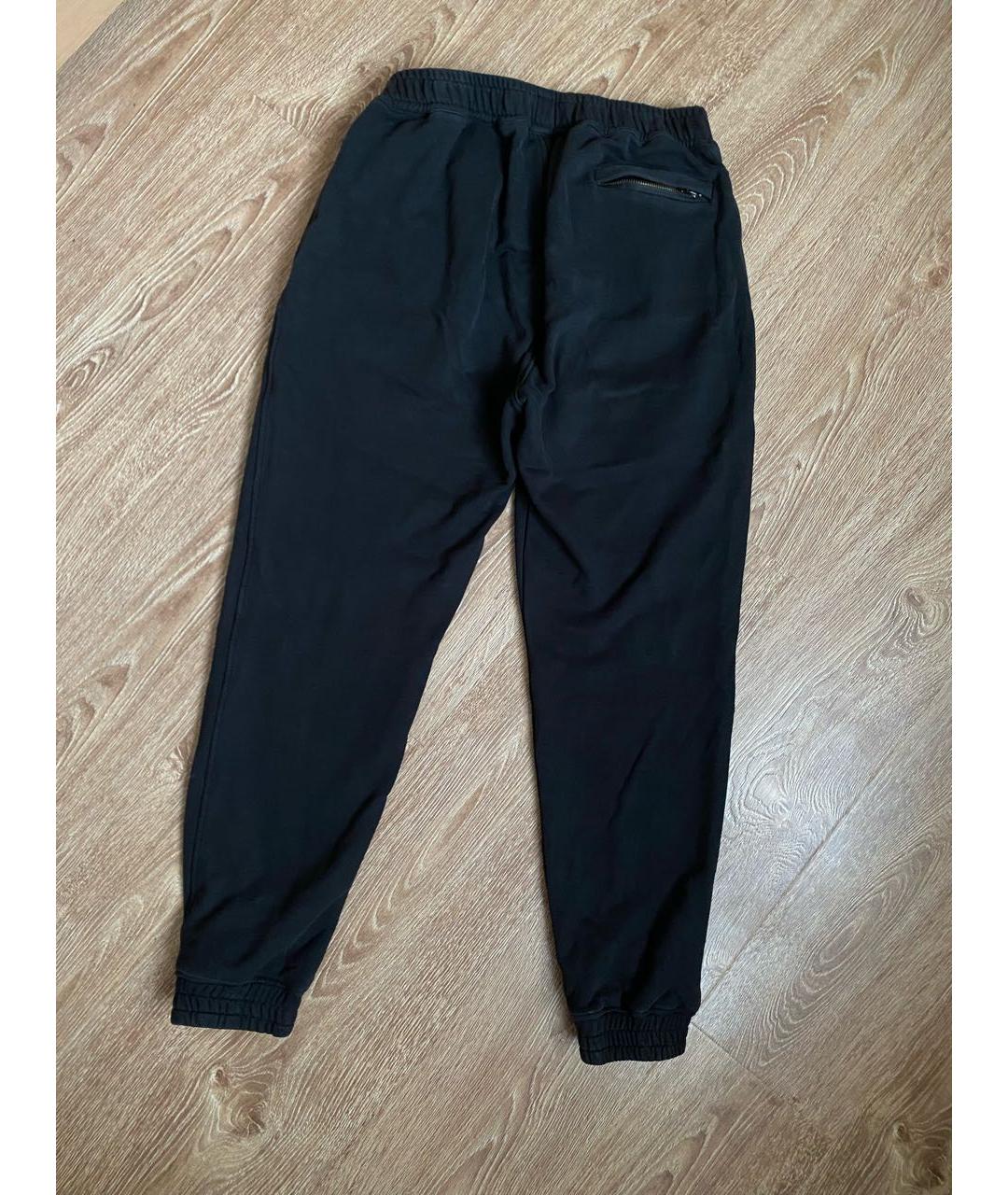 BURBERRY Черные хлопковые повседневные брюки, фото 2