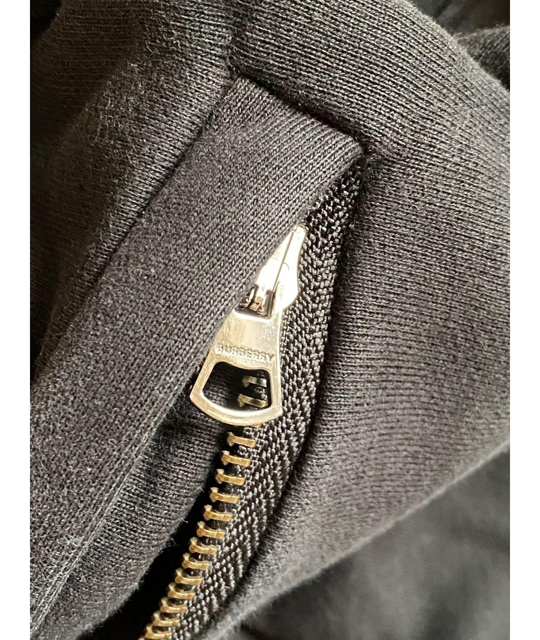 BURBERRY Черные хлопковые повседневные брюки, фото 5