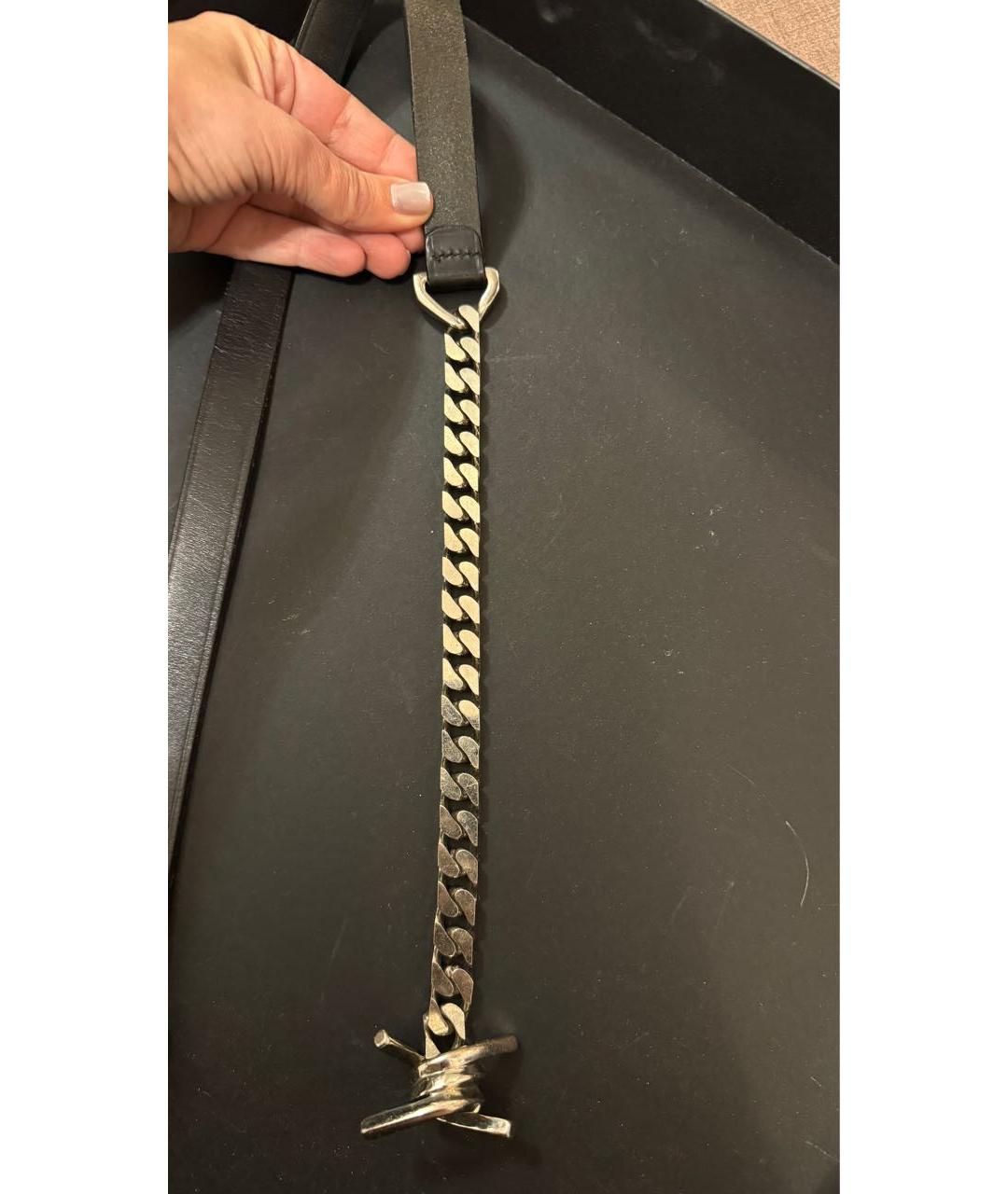 DSQUARED2 Черный кожаный ремень, фото 7