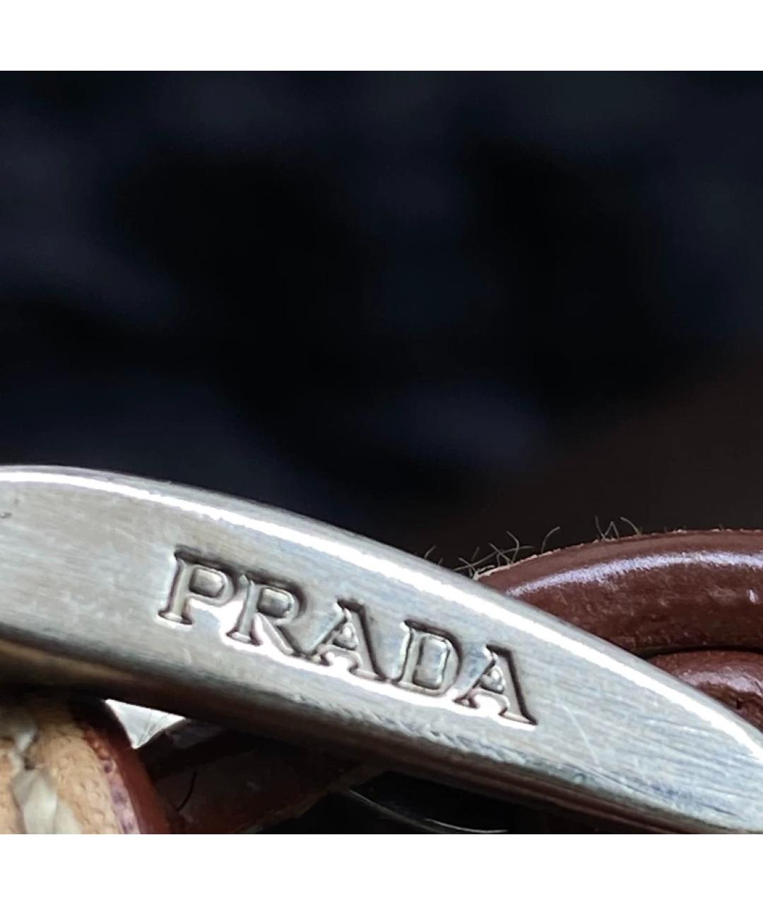 PRADA Коричневая кожаная сумка через плечо, фото 7