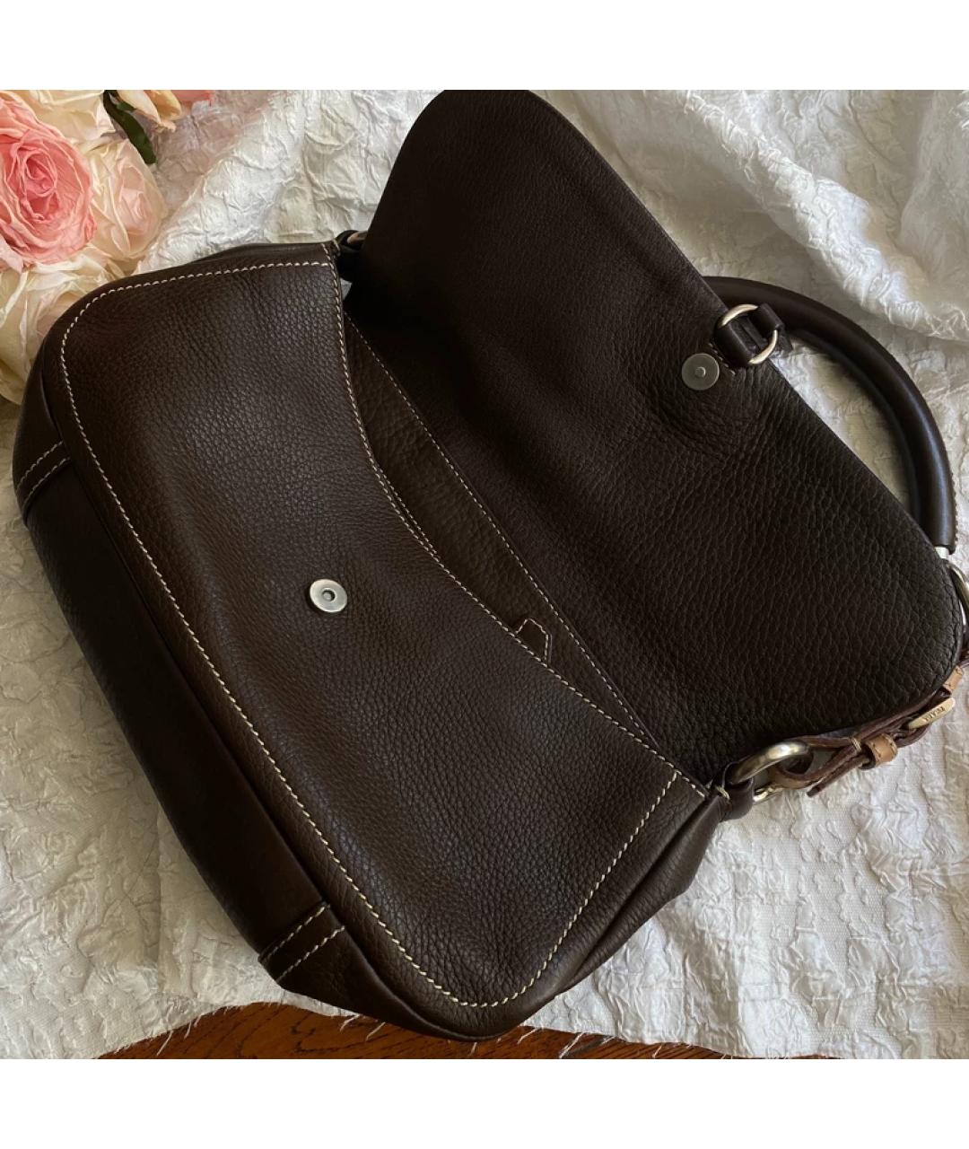 PRADA Коричневая кожаная сумка через плечо, фото 2