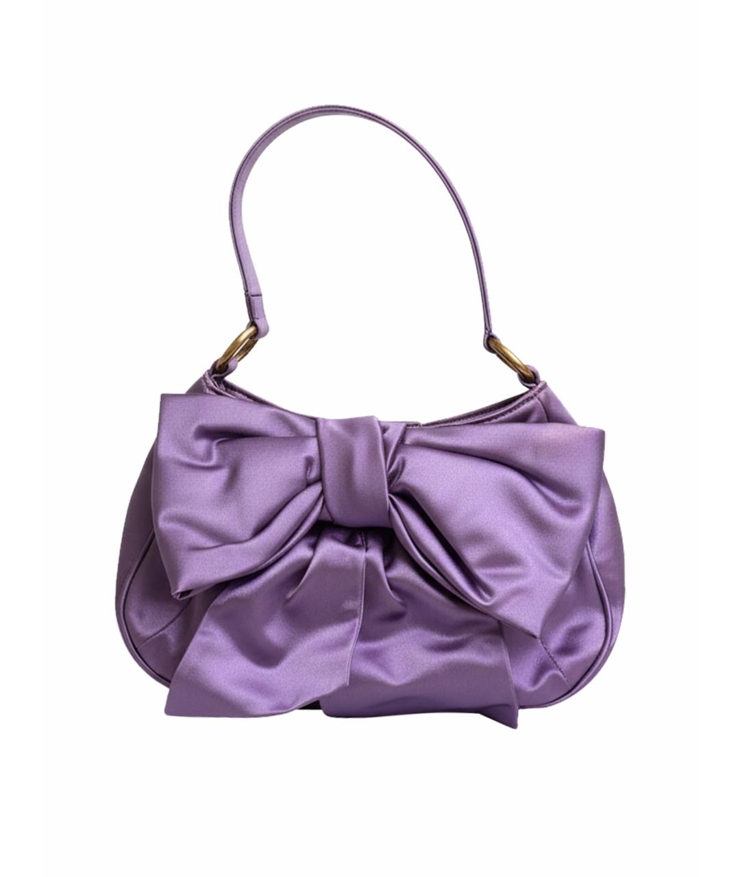 SAINT LAURENT Фиолетовая тканевая сумка с короткими ручками, фото 1