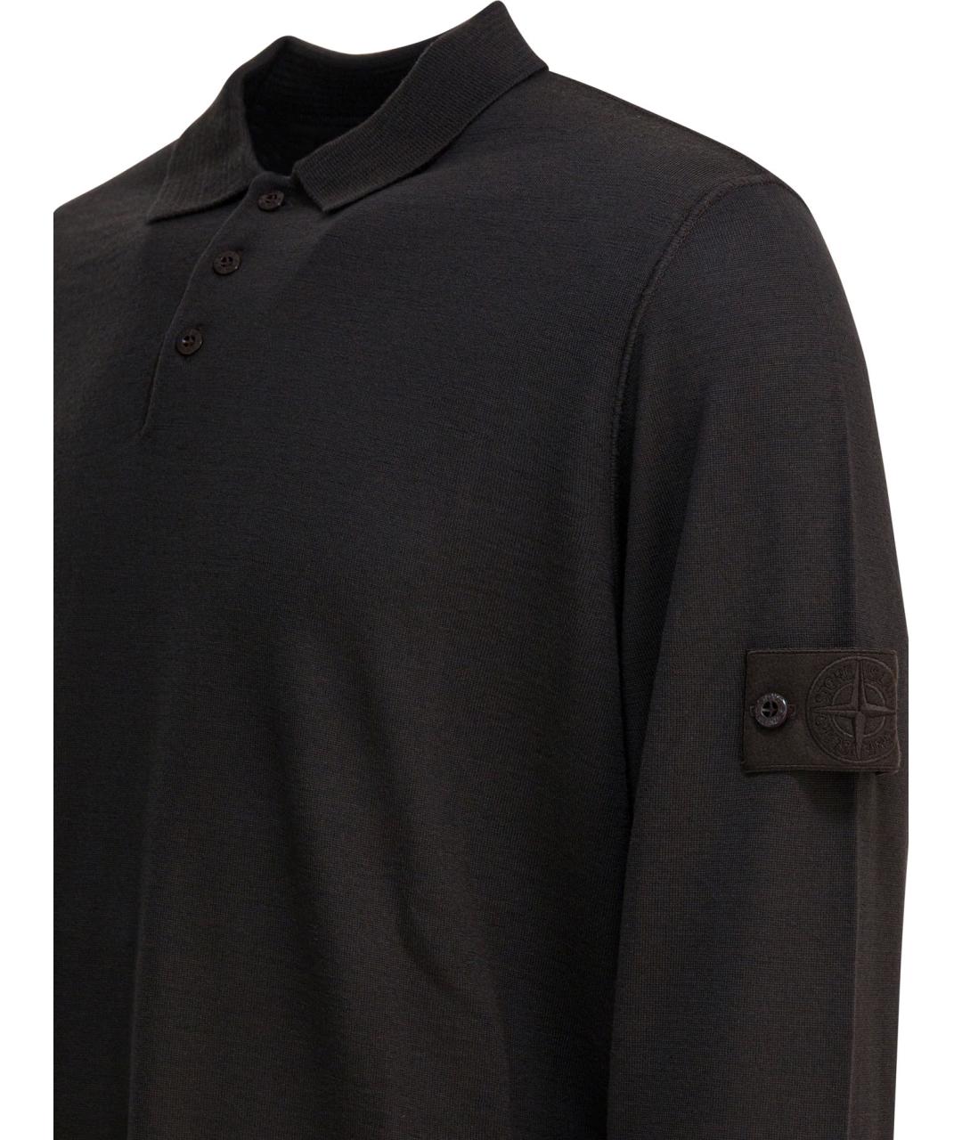 STONE ISLAND Коричневый шерстяной джемпер / свитер, фото 4