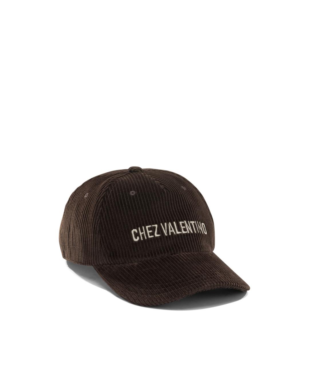 VALENTINO Коричневая хлопковая кепка/бейсболка, фото 2