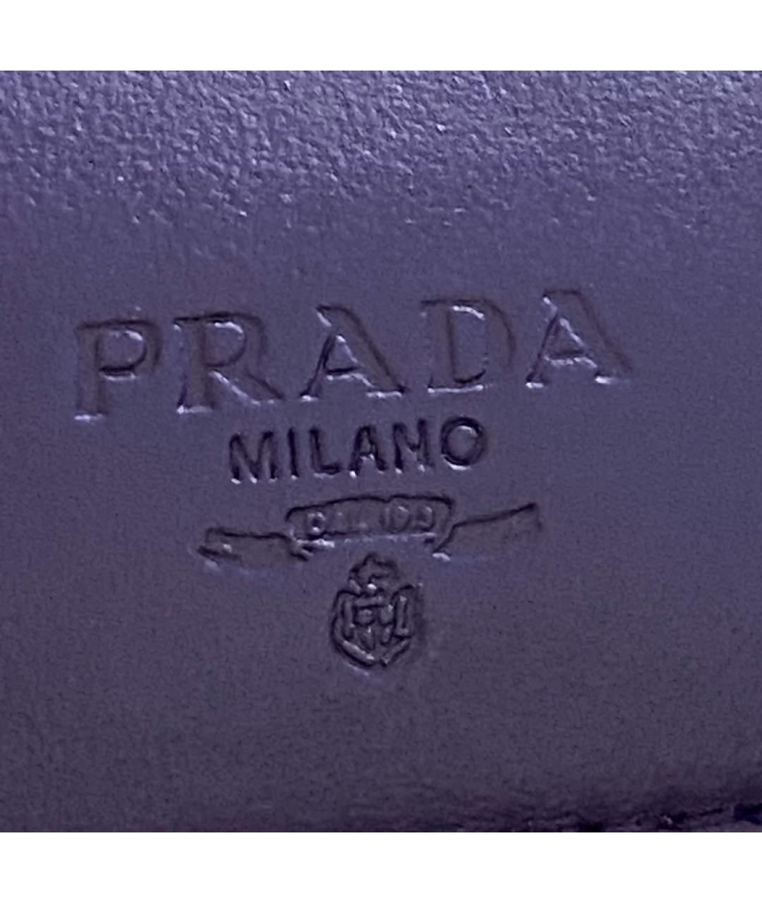 PRADA Фиолетовая кожаная сумка с короткими ручками, фото 3