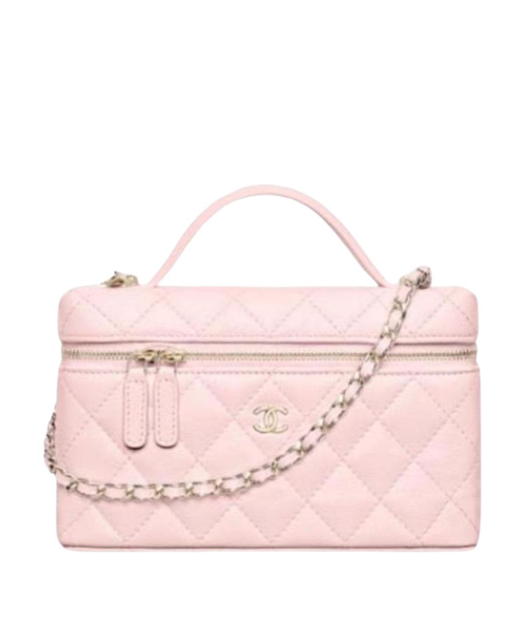 CHANEL Розовая кожаная сумка через плечо, фото 5