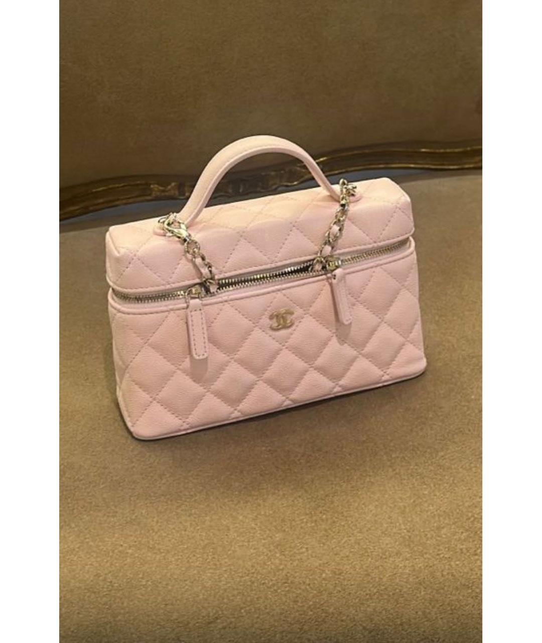 CHANEL Розовая кожаная сумка через плечо, фото 3
