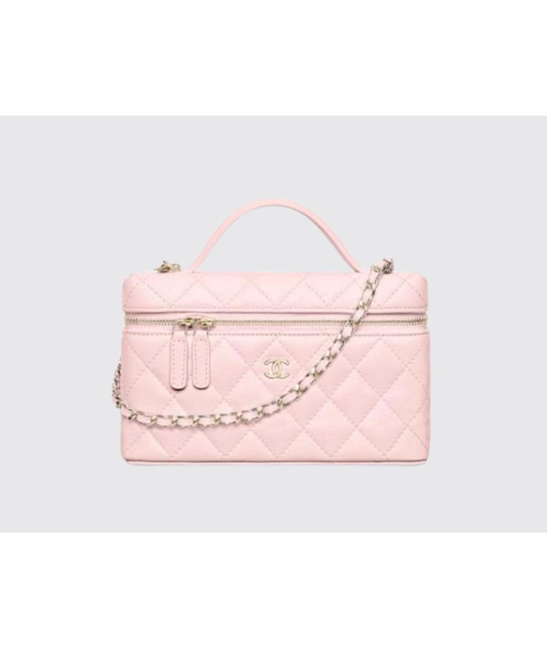 CHANEL Розовая кожаная сумка через плечо, фото 4