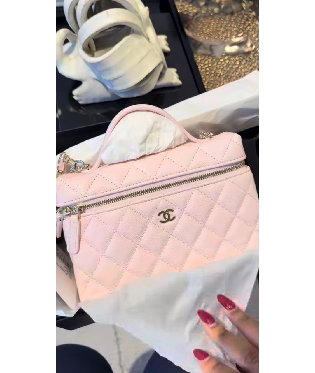CHANEL Розовая кожаная сумка через плечо, фото 2