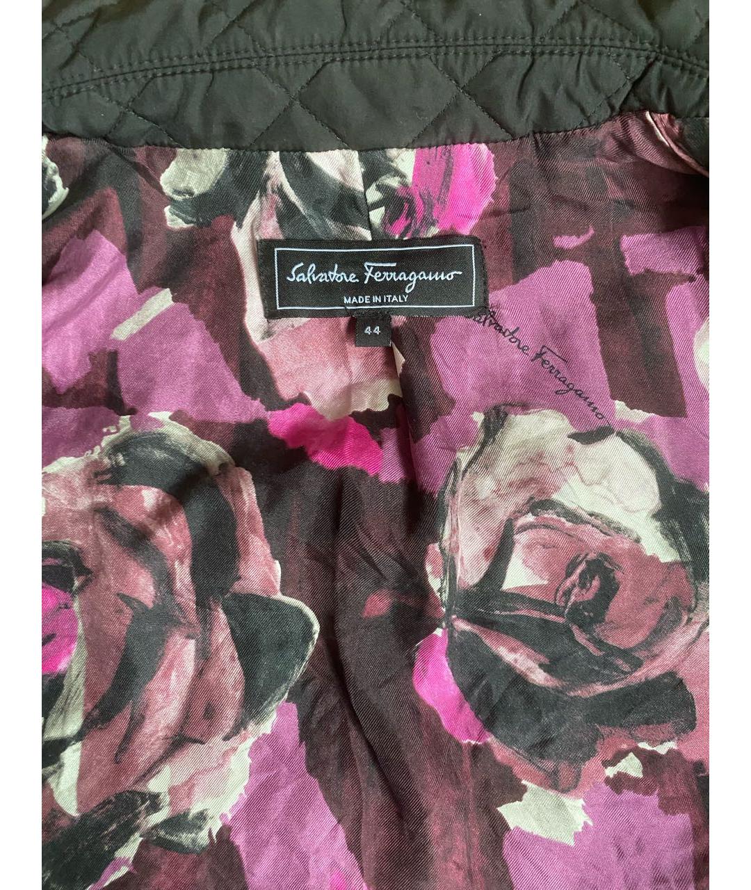 FERRAGAMO Черная полиэстеровая куртка, фото 4