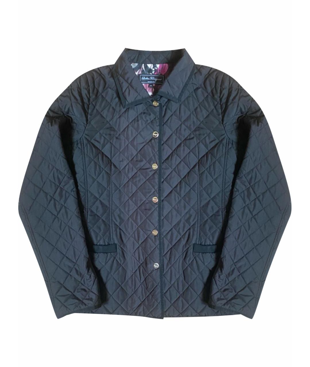 FERRAGAMO Черная полиэстеровая куртка, фото 1