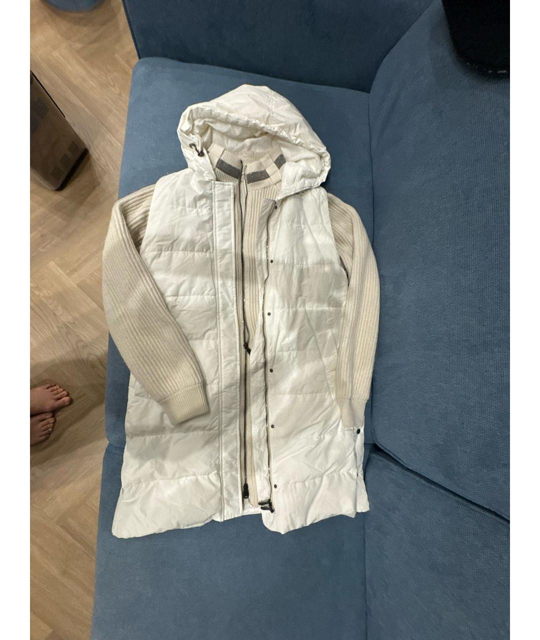 BRUNELLO CUCINELLI Белый кашемировый жилет, фото 5