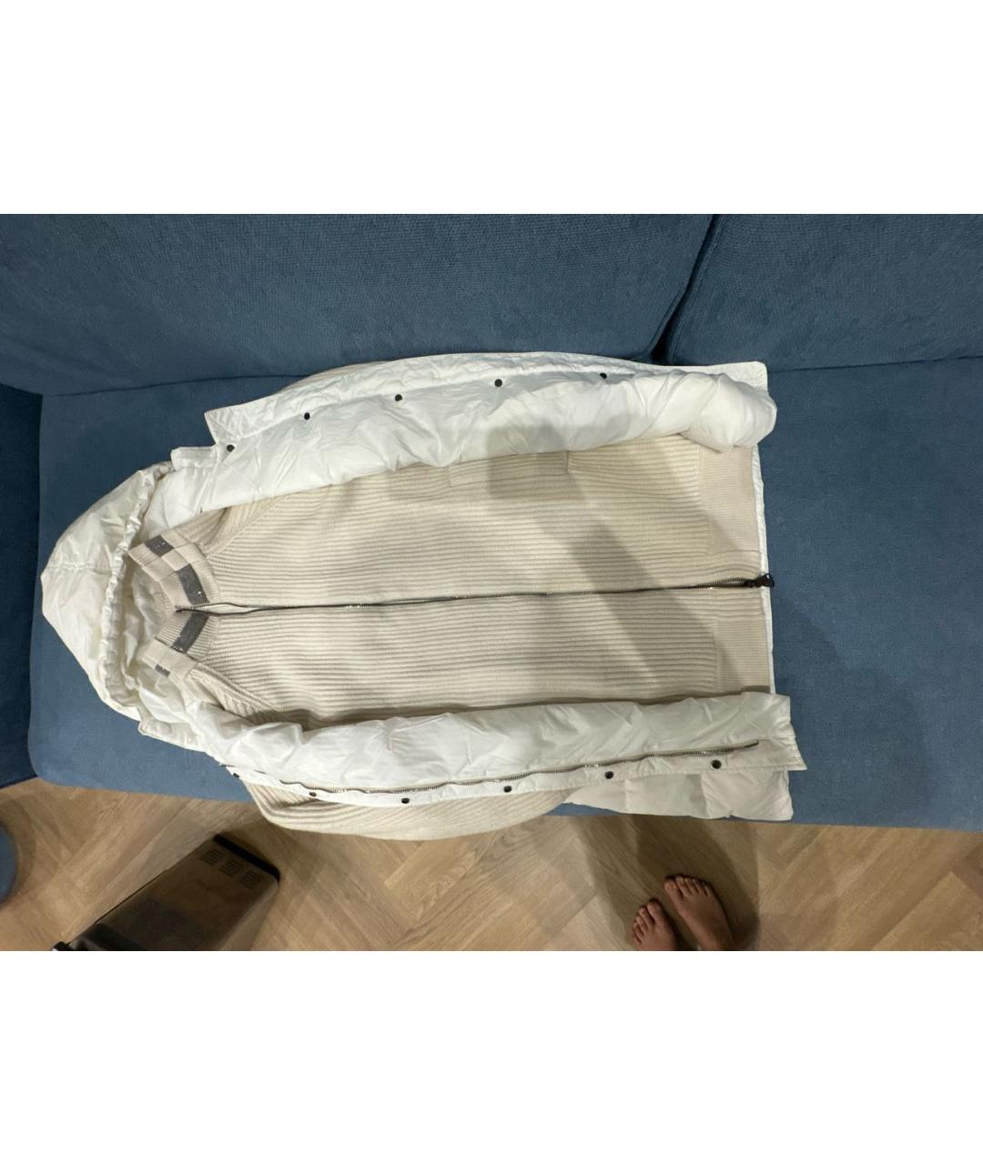 BRUNELLO CUCINELLI Белый кашемировый жилет, фото 2