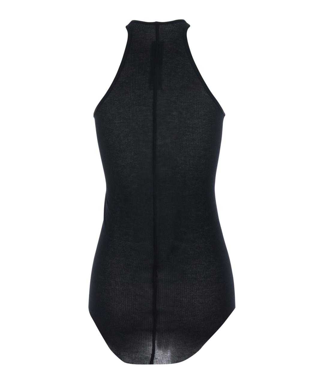 RICK OWENS Черная вискозная майка, фото 2