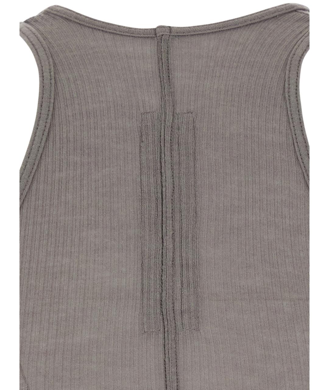 RICK OWENS Серая вискозная майка, фото 3