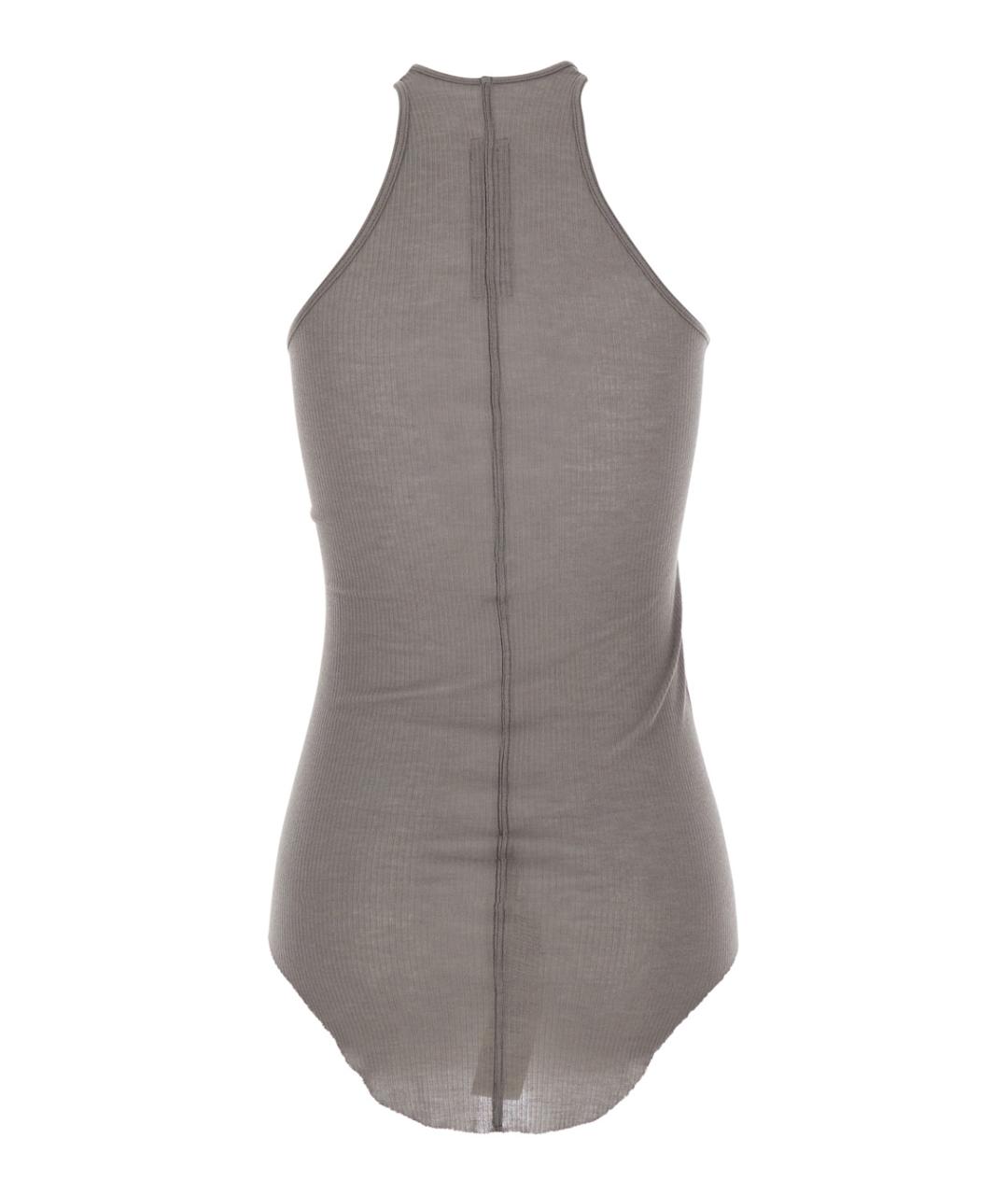 RICK OWENS Серая вискозная майка, фото 2