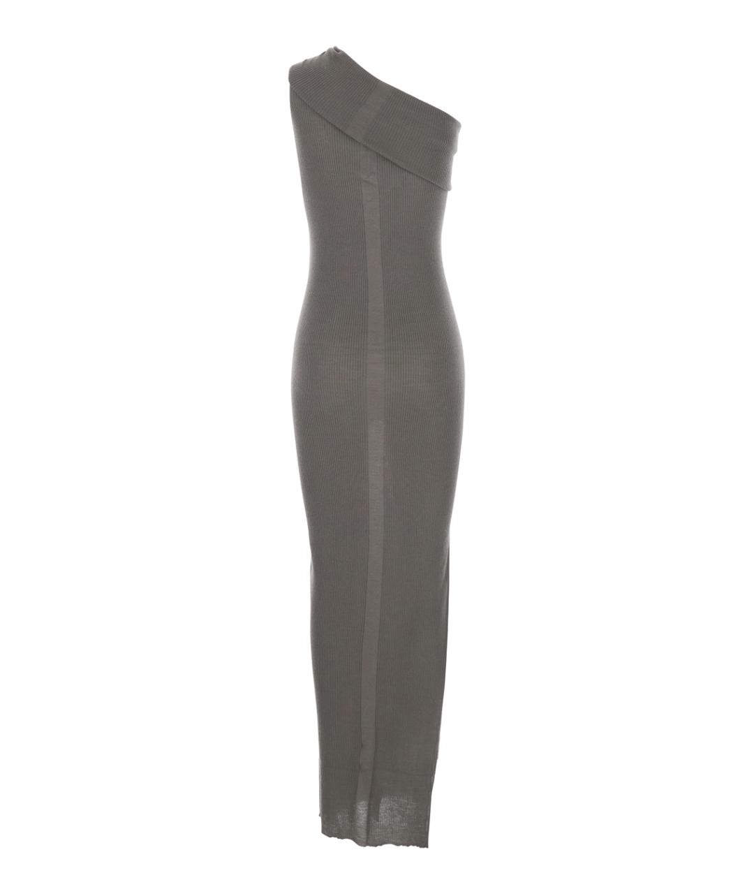 RICK OWENS Серое шерстяное платье, фото 2