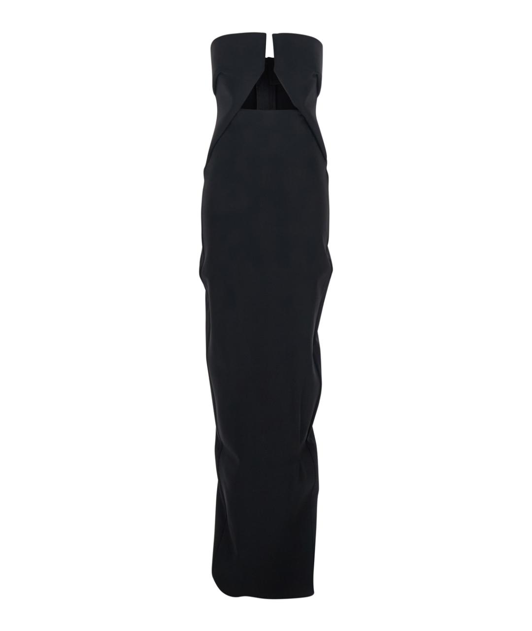 RICK OWENS Черное вискозное вечернее платье, фото 1
