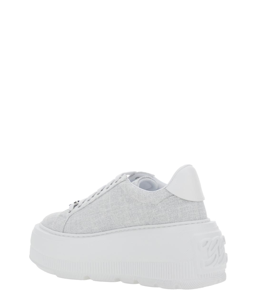 CASADEI Серые текстильные кроссовки, фото 3
