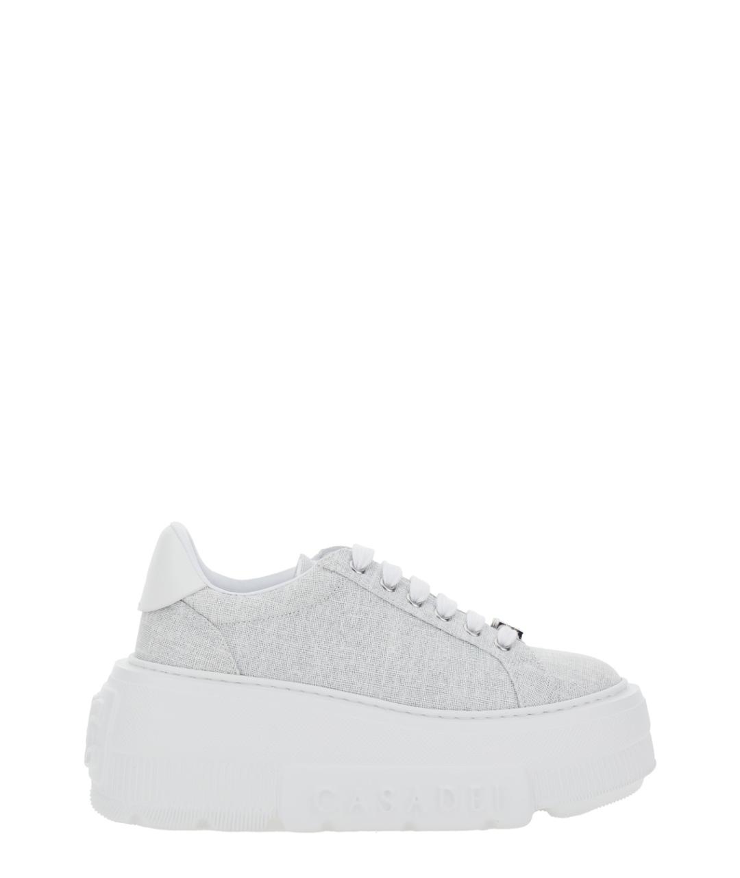 CASADEI Серые текстильные кроссовки, фото 1