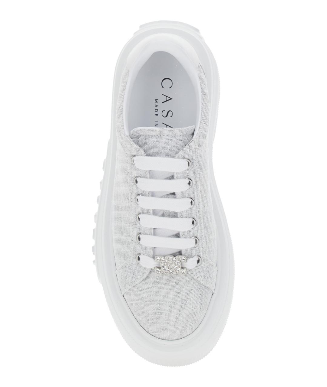 CASADEI Серые текстильные кроссовки, фото 4