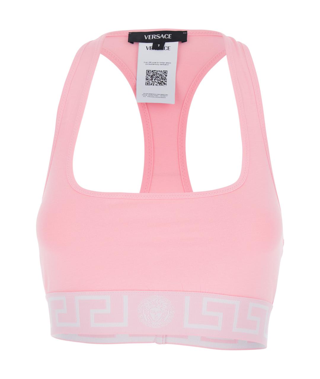 VERSACE Розовая хлопковая майка, фото 1