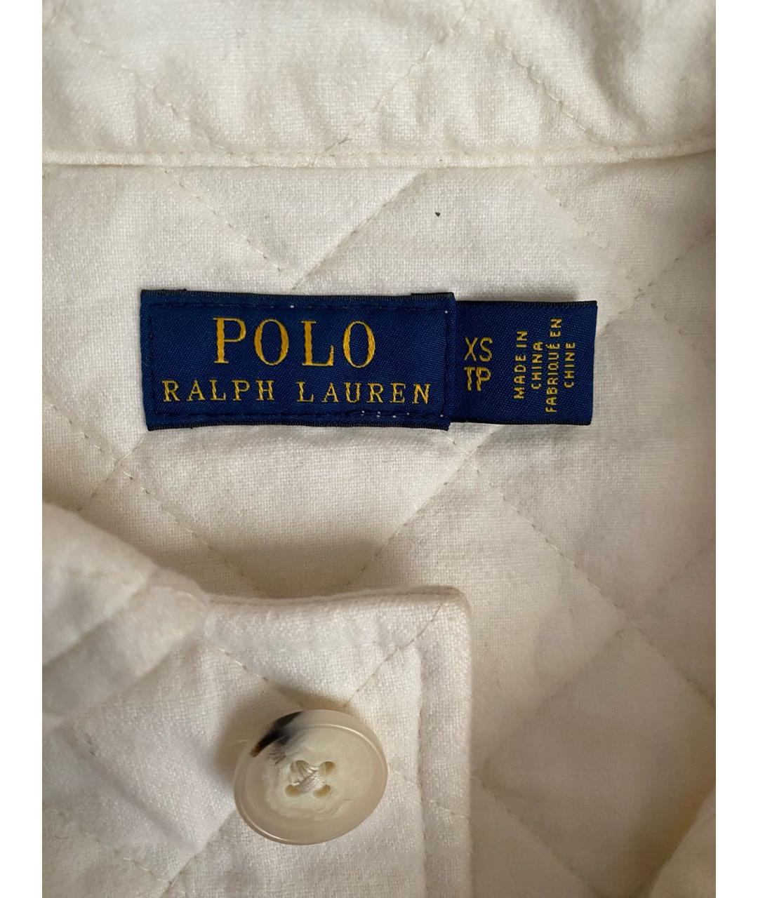 POLO RALPH LAUREN Белая хлопковая куртка, фото 3