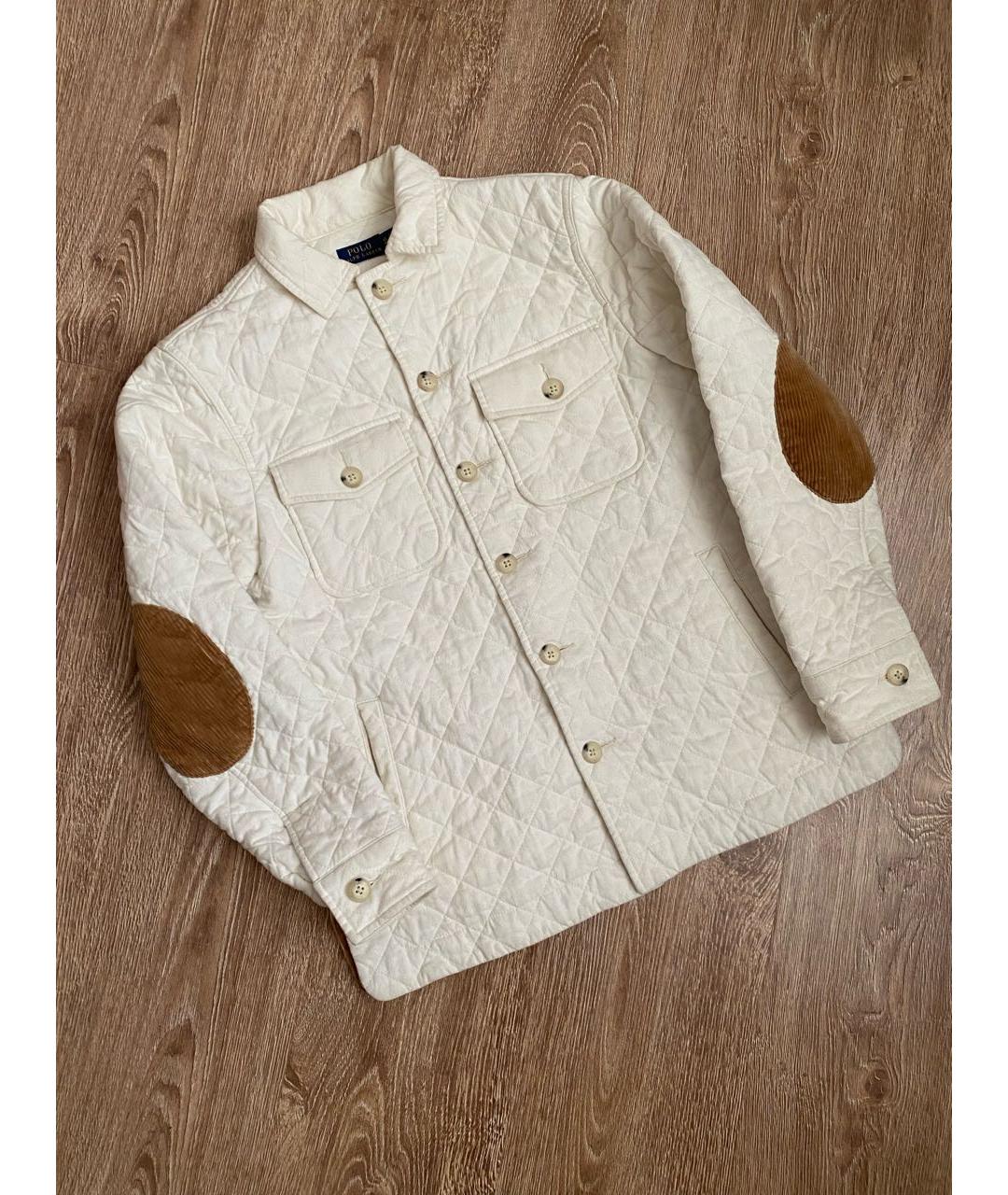 POLO RALPH LAUREN Белая хлопковая куртка, фото 5