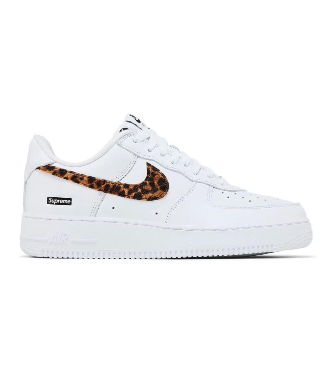 NIKE Белые кожаные низкие кроссовки / кеды, фото 1