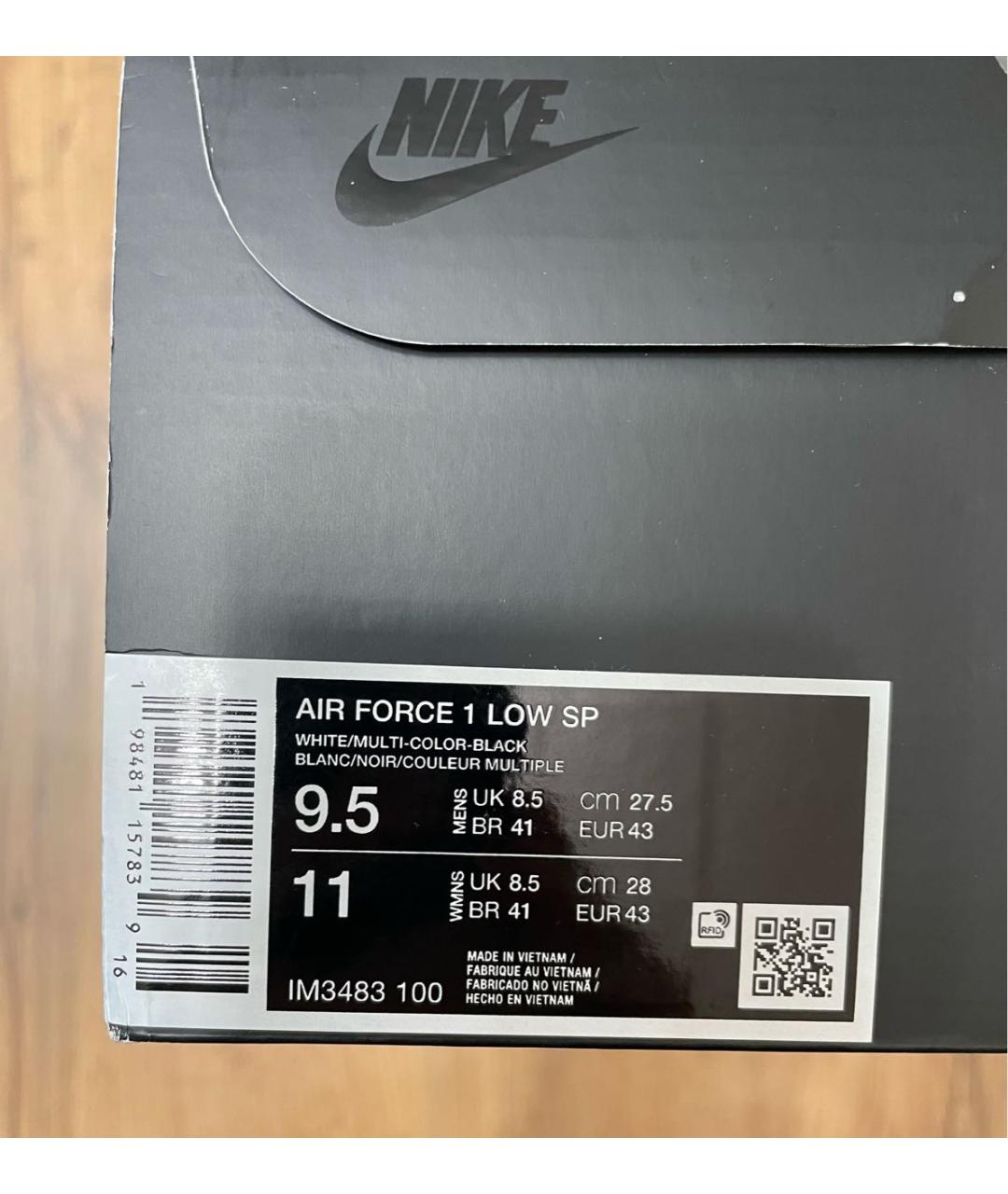 NIKE Белые кожаные низкие кроссовки / кеды, фото 5