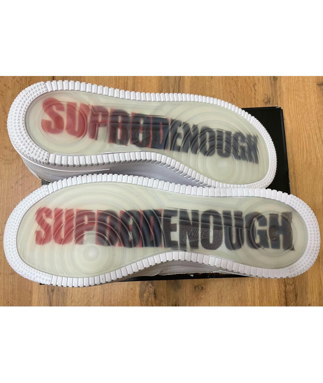 NIKE Белые кожаные низкие кроссовки / кеды, фото 4