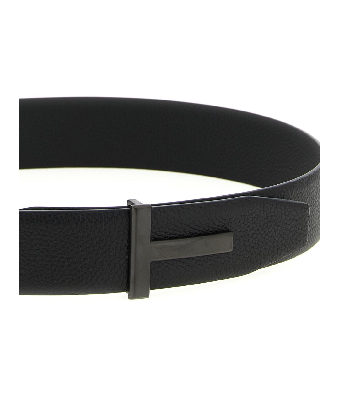TOM FORD Черный кожаный ремень, фото 3