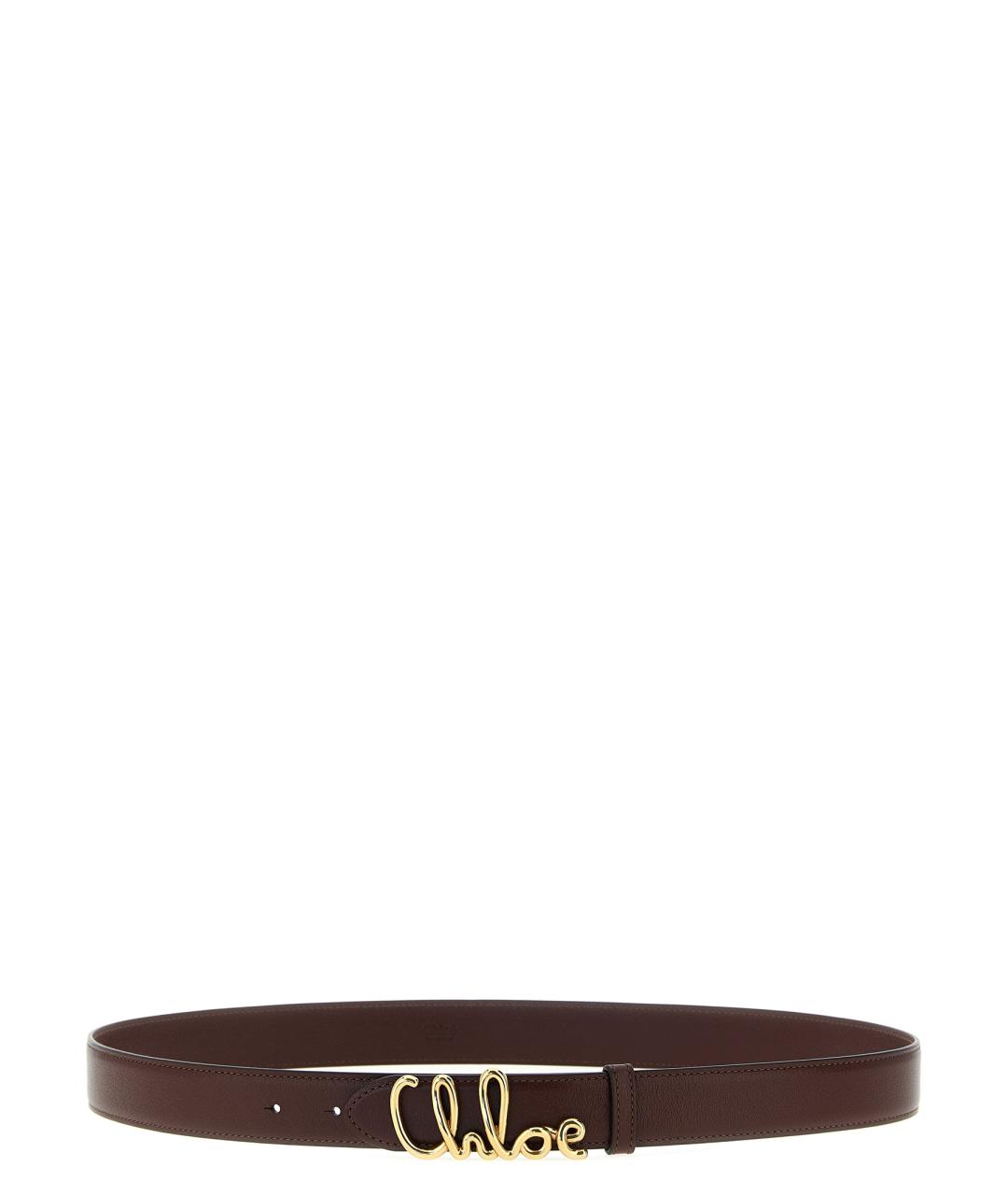 CHLOE Коричневый кожаный ремень, фото 1